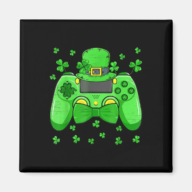 Irish Video Game Controller Bow Tie St Patricks Da Magnet (Front)