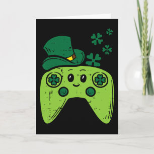 Irish Video Game Controller St Patrick Day Gamer B Card