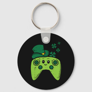 Irish Video Game Controller St Patrick Day Gamer B Key Ring