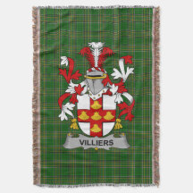  Irish Villiers Coat of Arms Family Crest Ireland