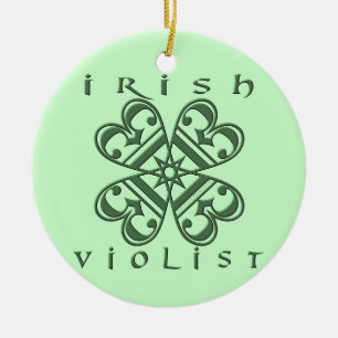 Irish Violist Ceramic Tree Decoration