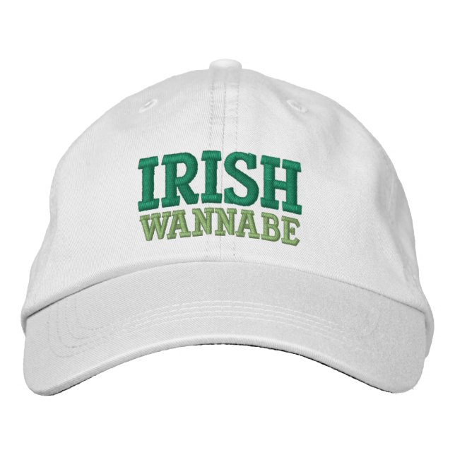 IRISH WANNABE EMBROIDERED BASEBALL CAP (Front)