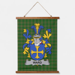 Irish Ward Coat of Arms Family Crest Hanging Tapestry