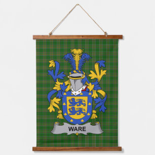 Irish Ware Coat of Arms Family Crest Hanging Tapestry