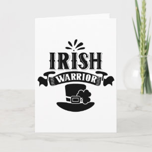 Irish Warrior St. Patricks Day Ireland Leprechaun Card