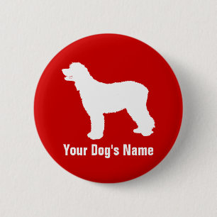 Irish Water Spaniel アイリッシュ・ウォーター・スパニエル 6 Cm Round Badge