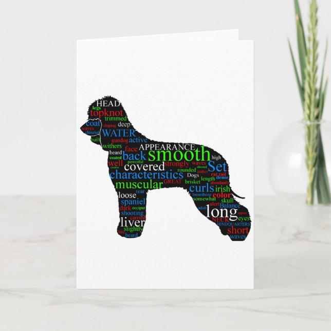 Irish Water Spaniel Card (Front)