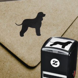 Irish Water Spaniel Dog Breed Silhouette Self-inking Stamp