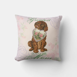 Irish Water Spaniel Heart Mum Cushion