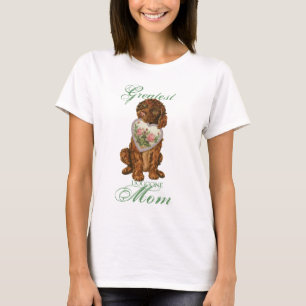 Irish Water Spaniel Heart Mum T-Shirt