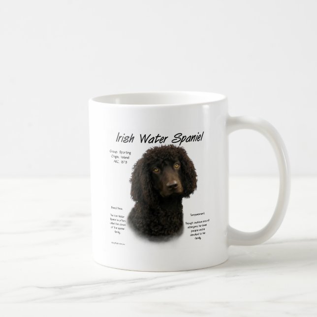 Irish Water Spaniel History Design Coffee Mug (Right)