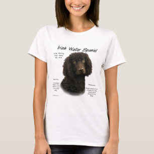 Irish Water Spaniel History Design T-Shirt