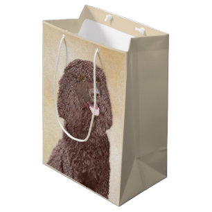 Irish Water Spaniel Painting - Original Dog Art Medium Gift Bag