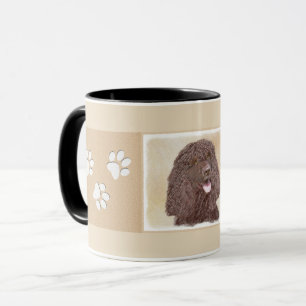 Irish Water Spaniel Painting - Original Dog Art Mug