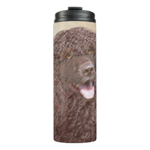 Irish Water Spaniel Painting - Original Dog Art Thermal Tumbler