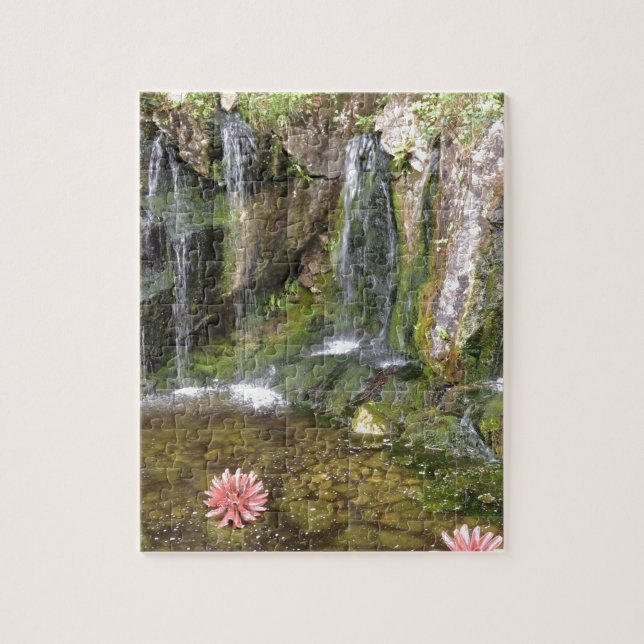 Irish Waterfalls In Blarney Castle Garden Ireland Jigsaw Puzzle (Vertical)
