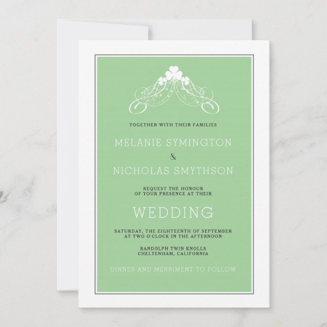 Irish Wedding Arch Invitation 3991 (Front)