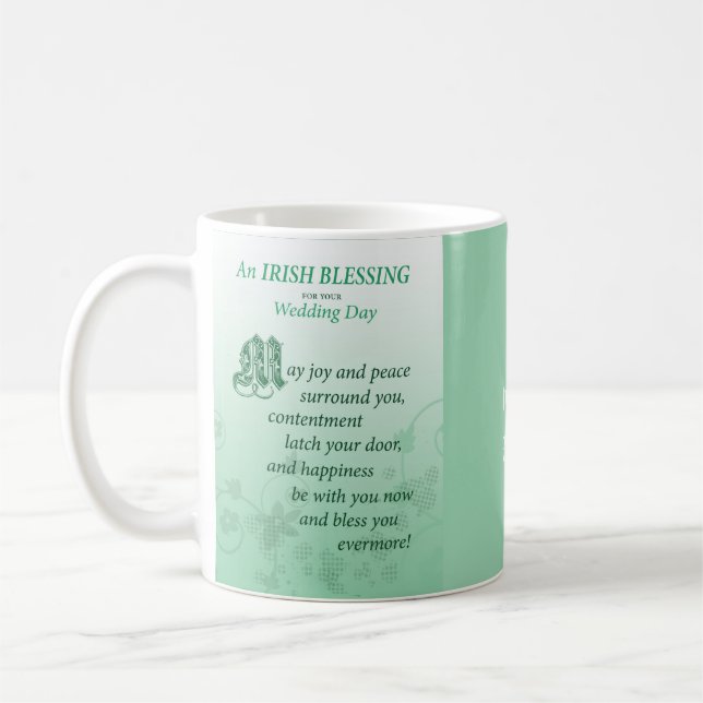 Irish Wedding Blessing Congratulations Coffee Mug (Left)