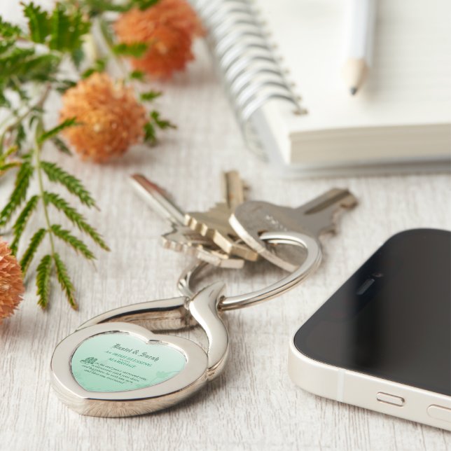 Irish Wedding Congratulations Blessing Key Ring (Side)