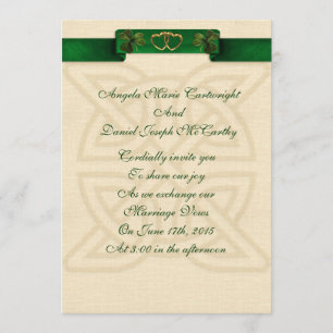 Irish wedding invitation