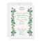 Irish Wedding invitation Harp shamrocks and ribbon