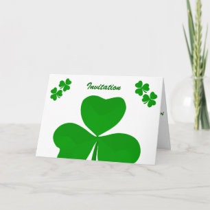 Irish wedding Invitation Shamrock