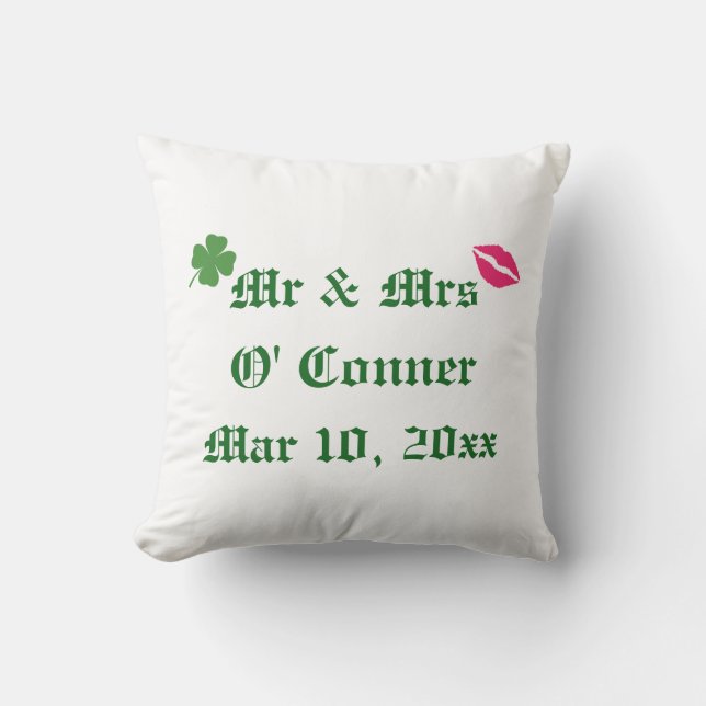Irish Wedding Pillow (Front)