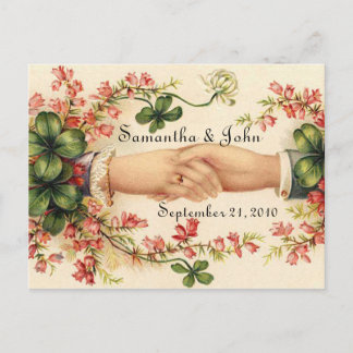 Irish Wedding Save the Date Announcement Postcard