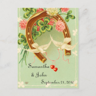 Irish Wedding Save the Date Announcement Postcard