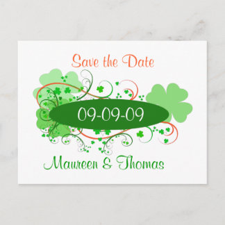 Irish Wedding Save the Date Postcard