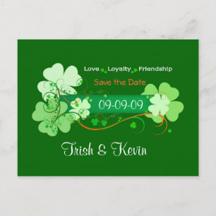 Irish Wedding Save the Date Postcard