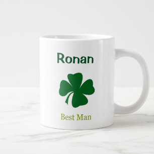 Irish Wedding Shamrock Best Man Personalised Mug