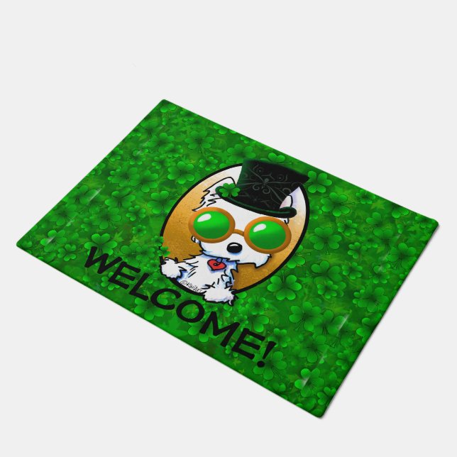Irish Westie Doormat (Angled)