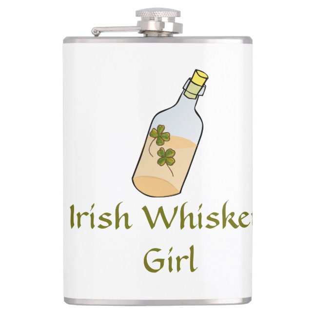 Irish Whiskey Girl Hip Flask (Front)