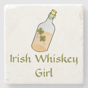 Irish Whiskey Girl Stone Coaster