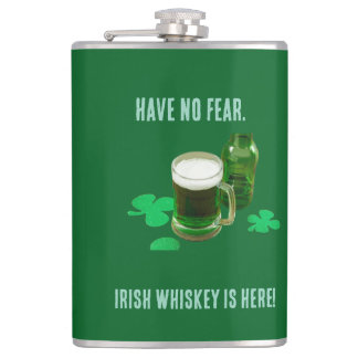 Irish Whiskey Is Here Vinyl Wrapped Flask