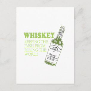 IRISH WHISKEY POSTCARD