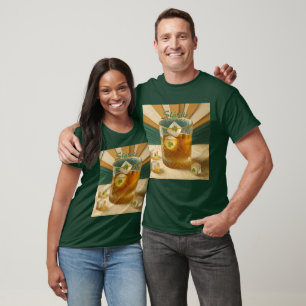 Irish Whiskey Tumbler Shamrock Ice "Sláinte!" T-Shirt