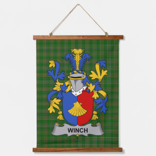 Irish Winch Coat of Arms Family Crest Hanging Tapestry