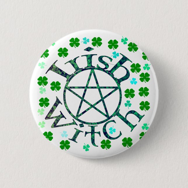 Irish Witch 6 Cm Round Badge (Front)