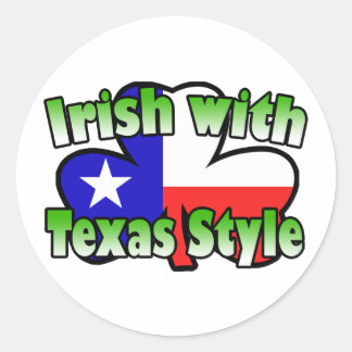 Irish with Texas Style Sticker