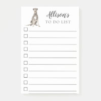 Irish Wolf Hound Dog Personalised To Do List Post-