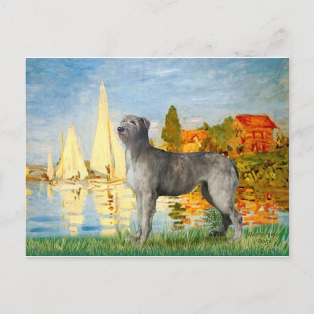 Irish Wolfhound 2 - Sailboats 2 Postcard (Front)