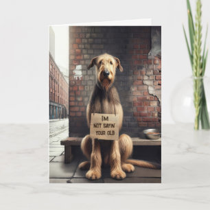 Irish Wolfhound Birthday Getting Old Humour Card