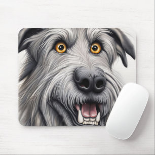 Irish Wolfhound Caricature Mouse Pad