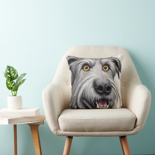 Irish Wolfhound Cartoon Cushion (Chair)
