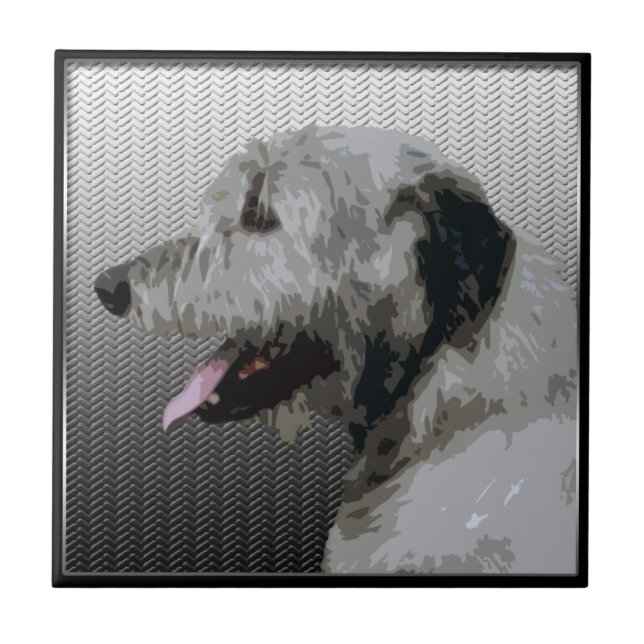 Irish Wolfhound Ceramic Tile (Front)