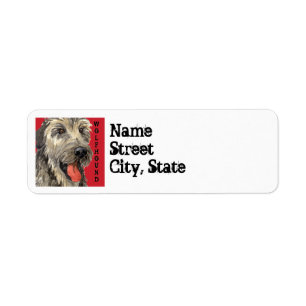 Irish Wolfhound Color Block Return Address Label