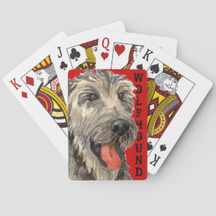 Irish Wolfhound Colour Block  Playing Cards
