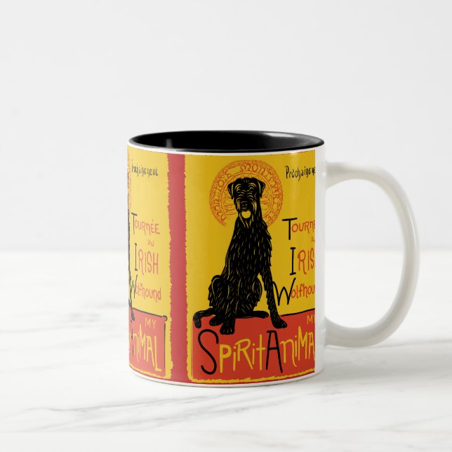 Irish Wolfhound Cute Dog Coffee Mug (Right)
